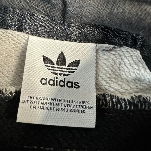 Adidas Originals Hoodie Womens S Black Cropped 3 Stripes Spellout Sweatshirt - Picture 4 of 11